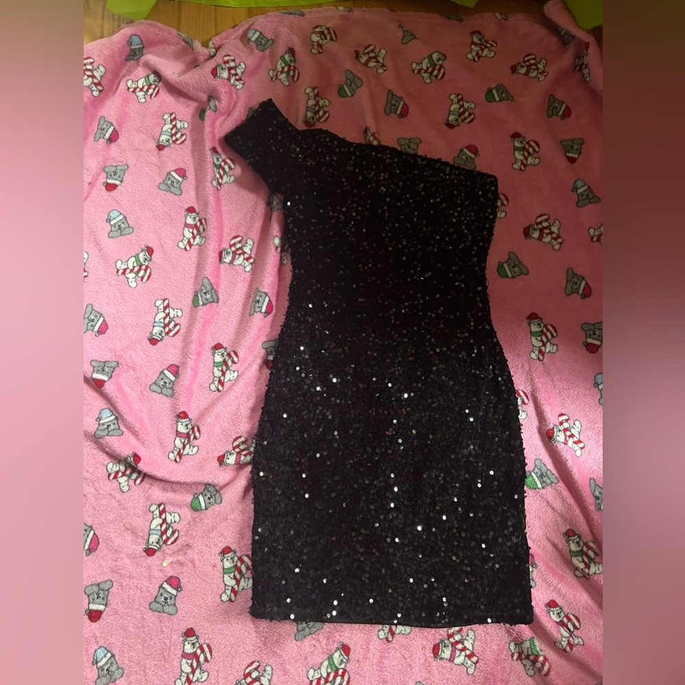 Black mini dress